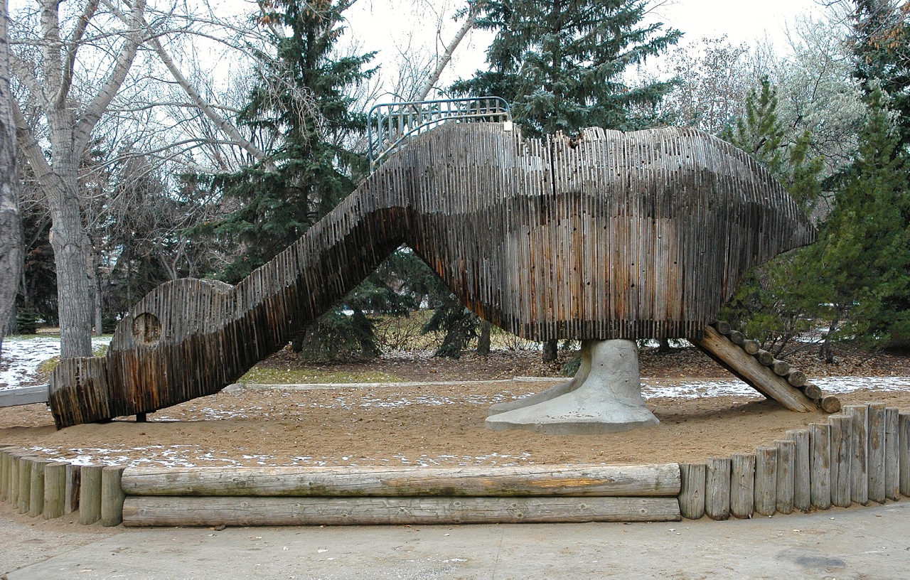Queenie at the Candy Cane Park in Wascana Centre in Regina