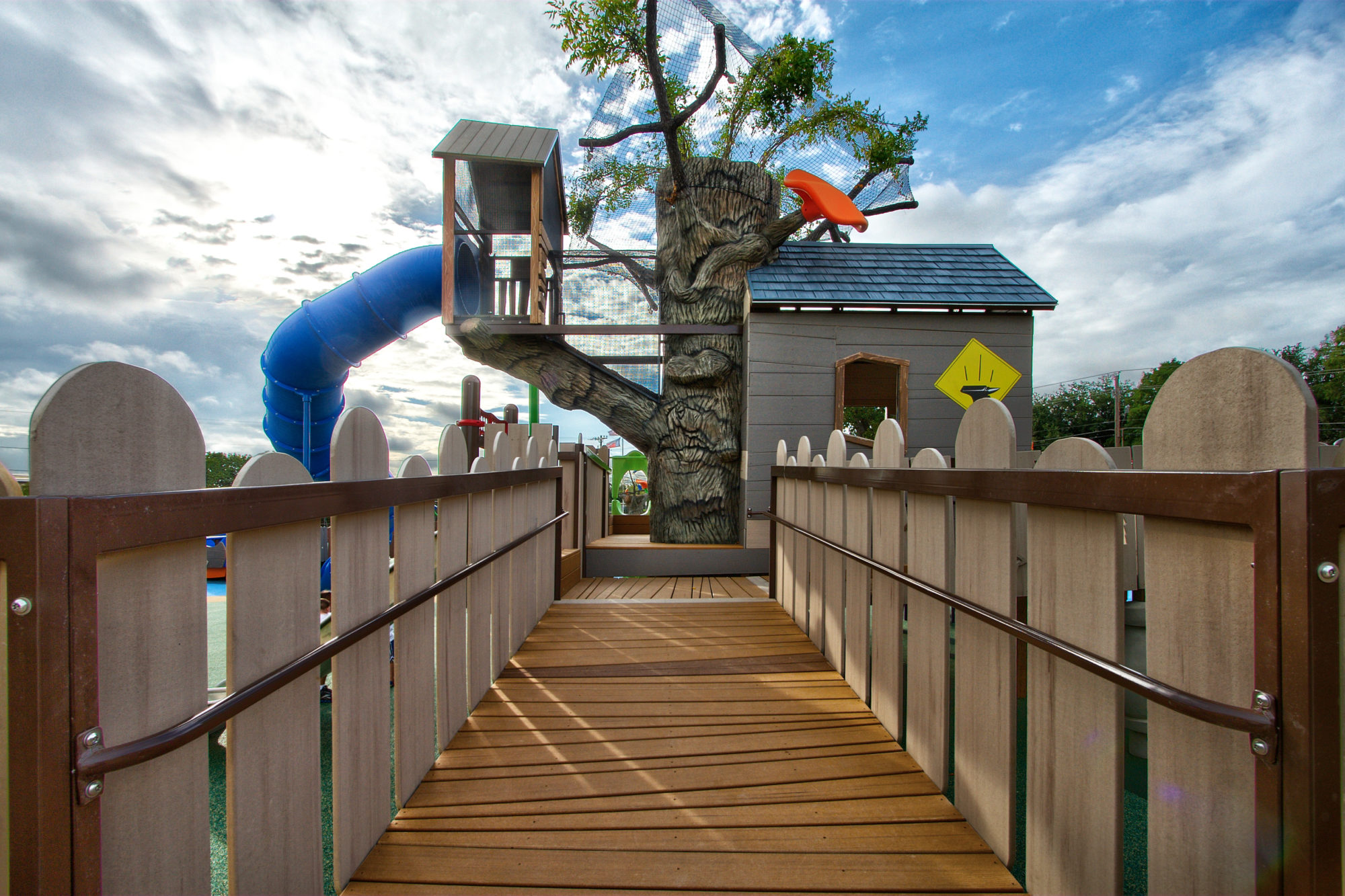 Playground suspension bridge