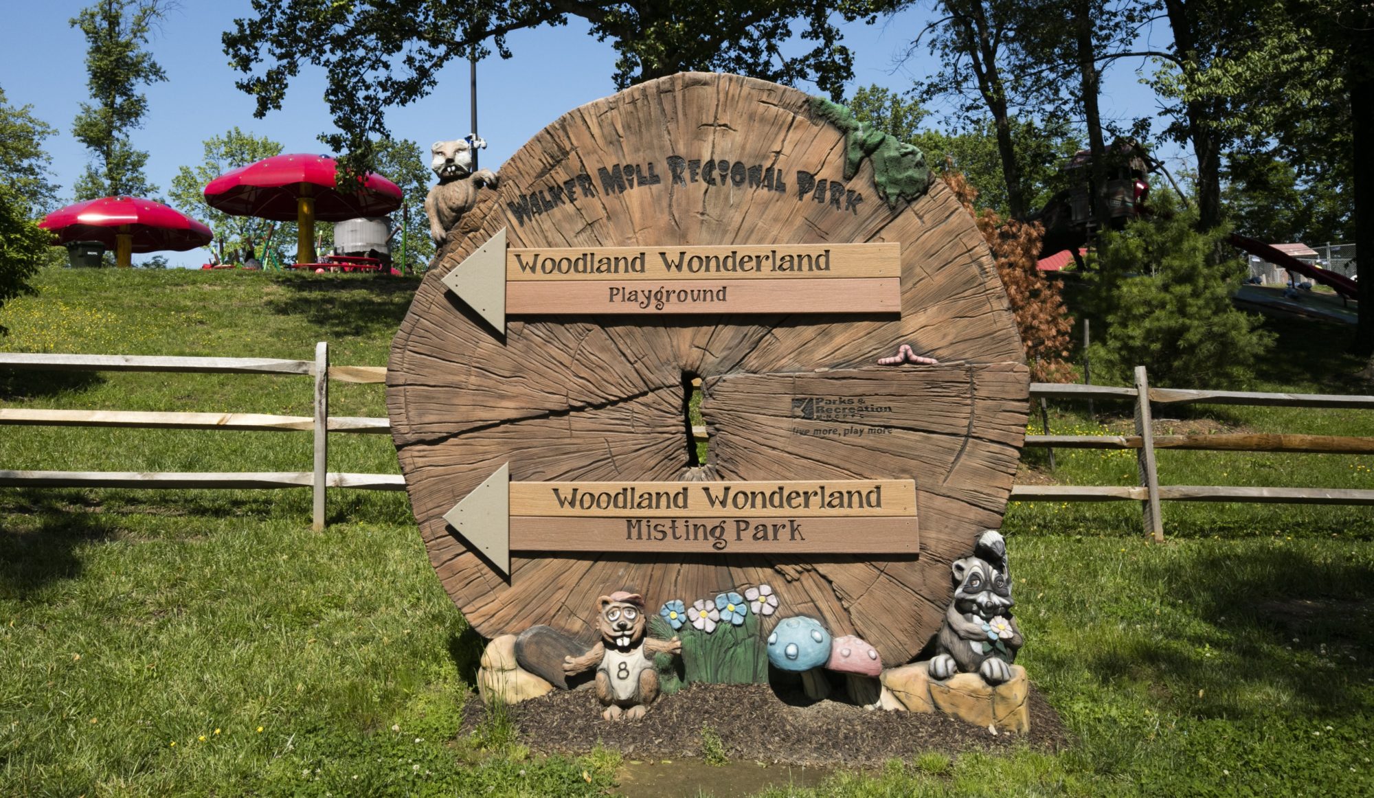 Playground entrance signage