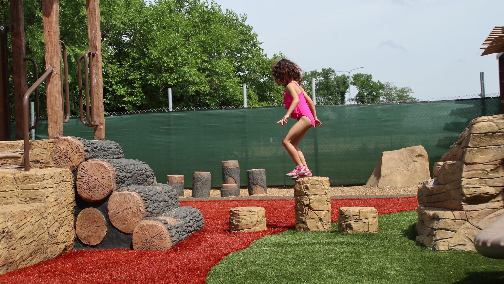Playground stone steppers